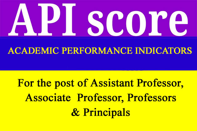 ACADEMIC PERFORMANCE INDICATORS (APIs)